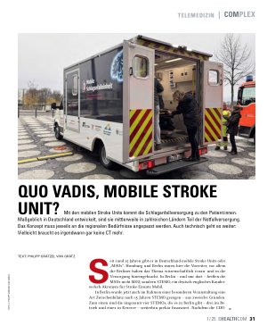 Vorschauseite 1: Quo Vadis, mobile Stroke Unit?