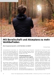 Vorschauseite 1: Mit Bereitschaft und Akzeptanz zu mehr Wohlbefinden