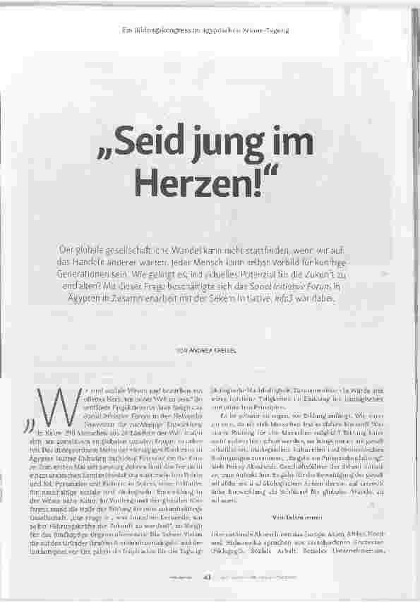 Vorschauseite 2: "Seid jung im Herzen!"