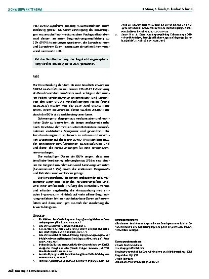 Vorschauseite 3: Post-COVID-Syndrom aus Sicht der Berufsgenossenschaft für Gesundheitsdienst und Wohlfahrtspflege