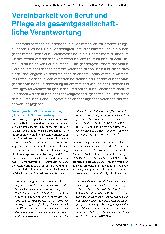 Vorschauseite 1: Vereinbarkeit von Beruf und Pflege als gesamtgesellschaftliche Verantwortung