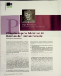 Vorschauseite 1: Pflegebezogene Edukation im Rahmen der Immuntherapie: Erfahrungen aus dem Pflegealltag