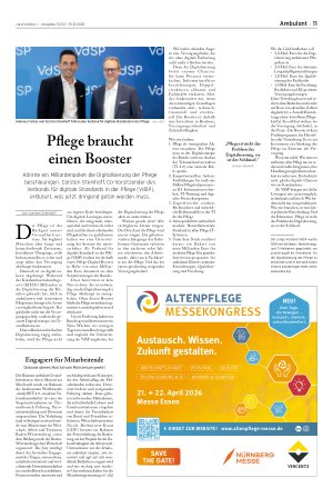 Vorschauseite 1: Pflege braucht einen Booster