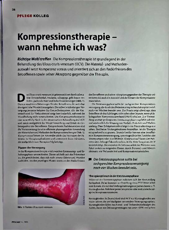 Vorschauseite 1: Kompressionstherapie - wann nehme ich was?