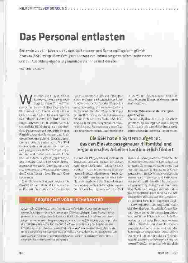 Vorschauseite 1: Das Personal entlasten