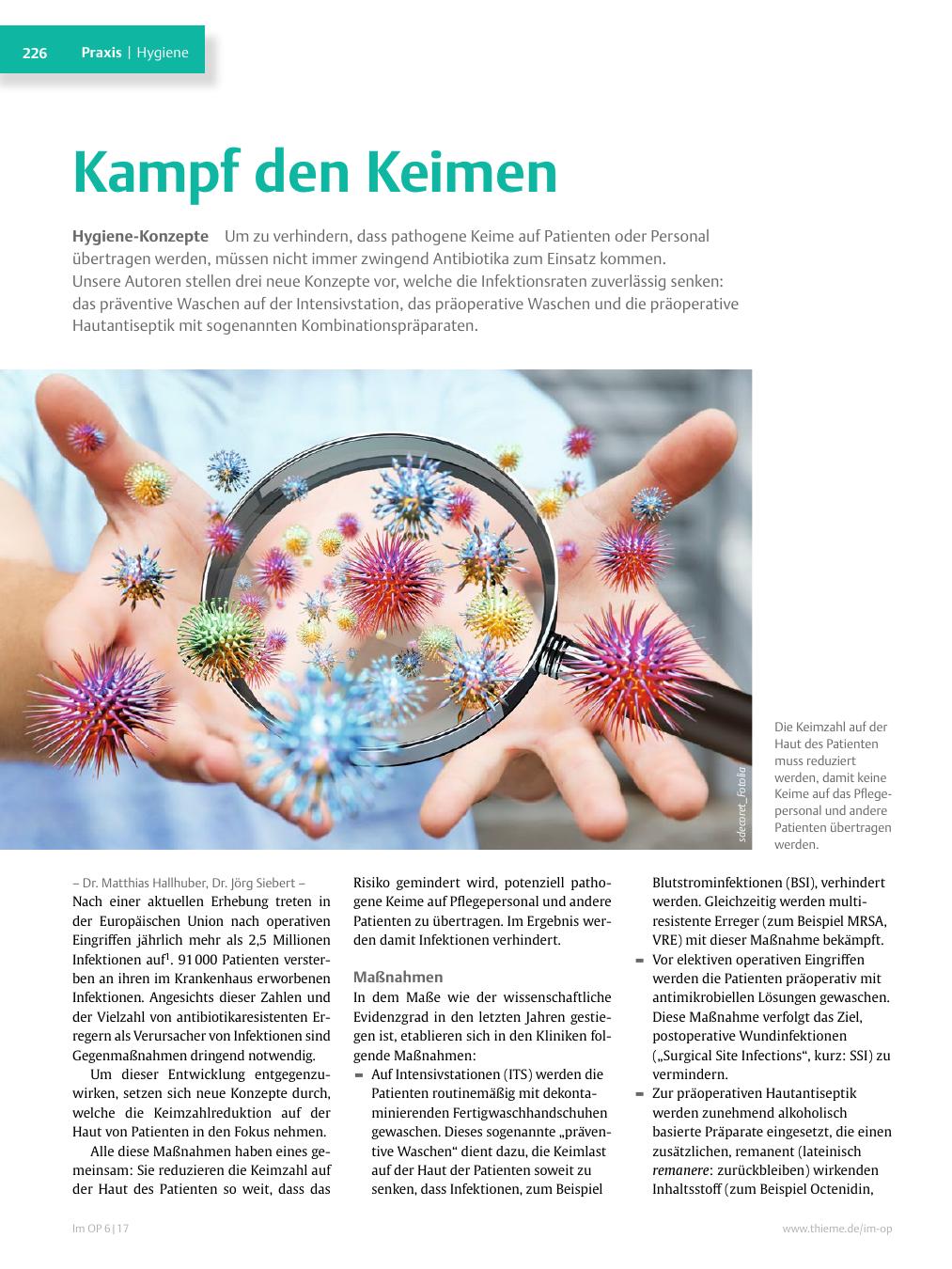 Vorschauseite 1: Kampf den Keimen