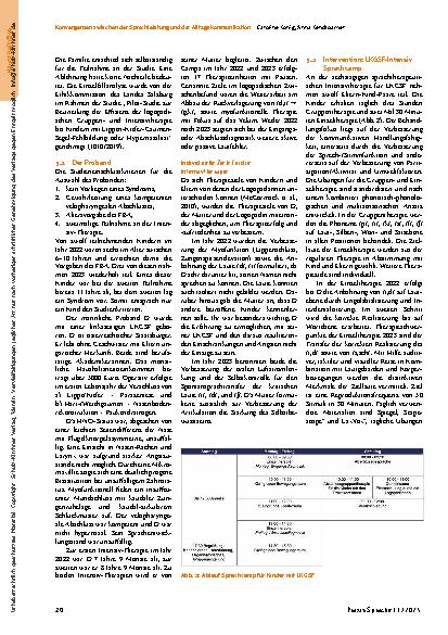 Vorschauseite 4: Konvergenzen zwischen der Sprechleistung und der Alltagskommunikation von Kindern mit Lippen-Kiefer-Gaumen-Segel-Fehlbildungen*