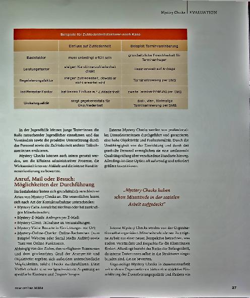 Vorschauseite 3: Mit „Mystery Checks“ die Qualität sozialer Dienstleistungen verbessern