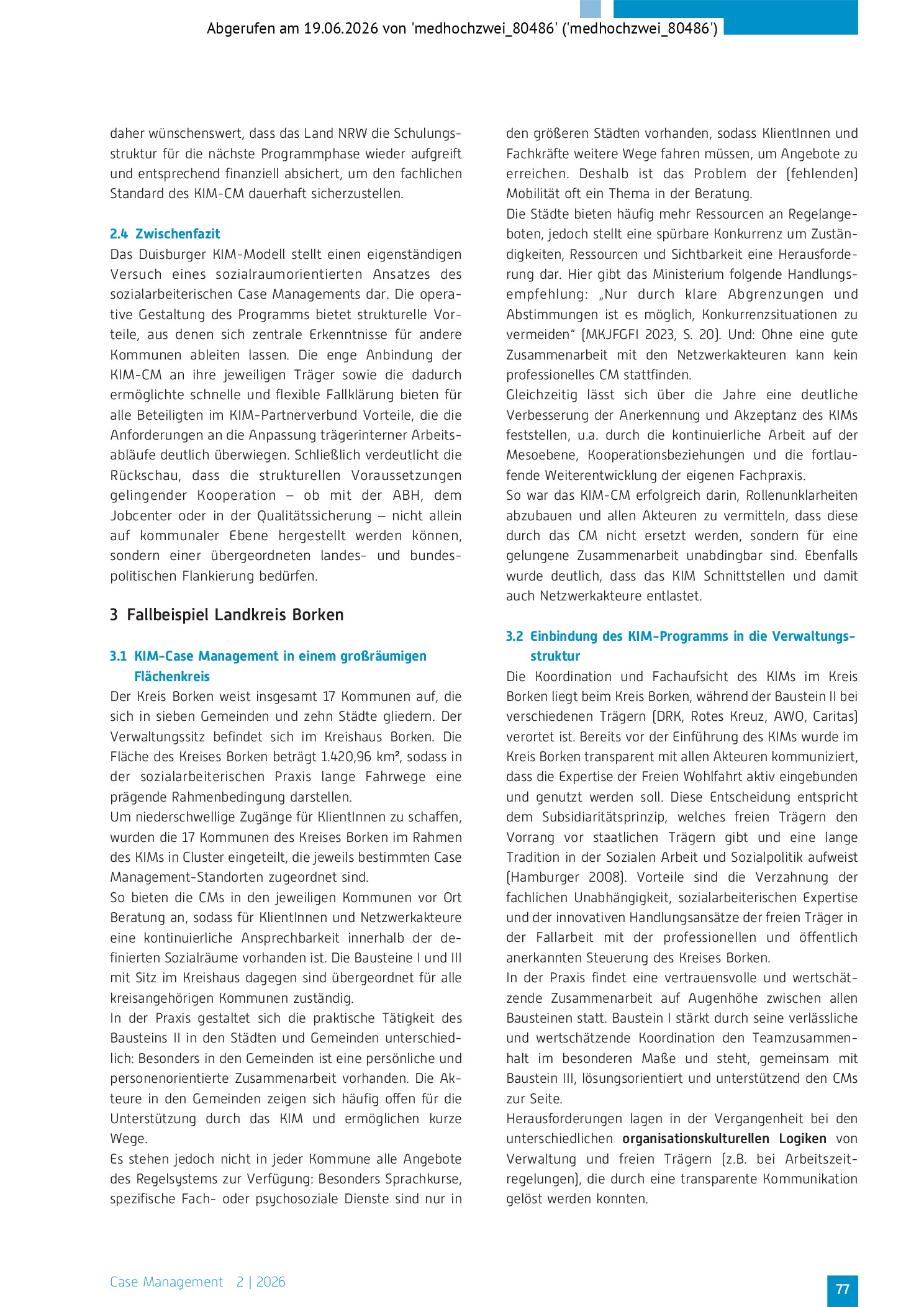 Vorschauseite 3: Kommunales Integrationsmanagement (KIM NRW) in Borken und Duisburg: Ein Vergleich zwischen Stadt und Land