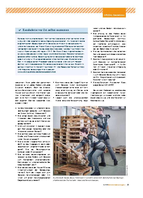 Vorschauseite 2: Exoskelette für den eigenen Betrieb Was vorab zu klären ist