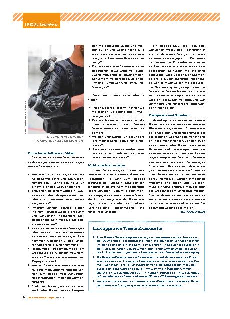 Vorschauseite 3: Exoskelette für den eigenen Betrieb Was vorab zu klären ist