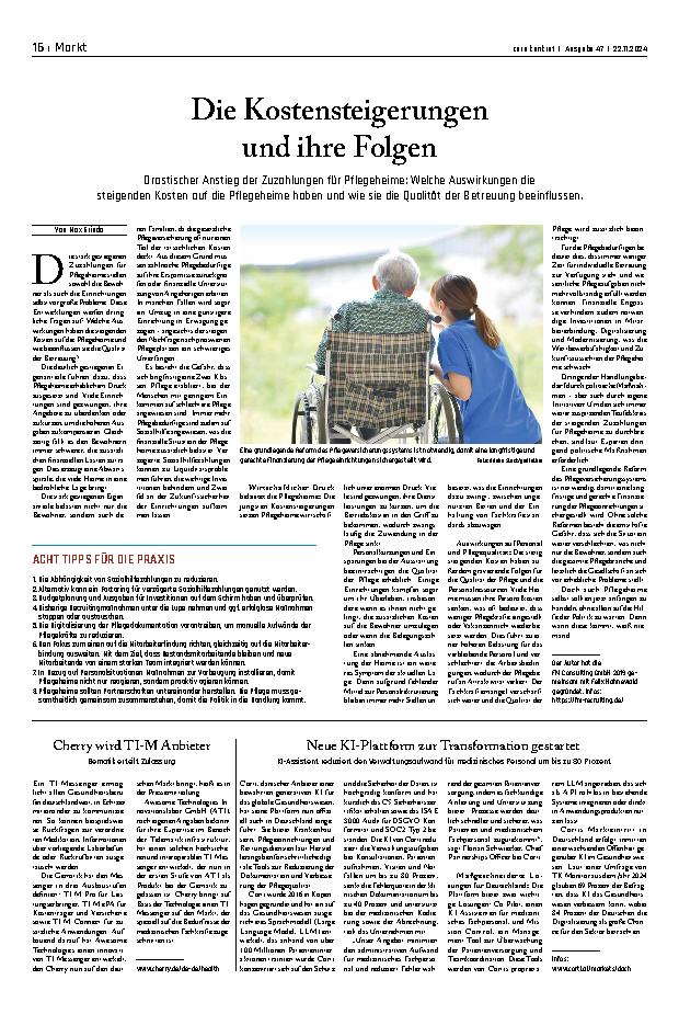 Vorschauseite 1: Die Kostensteigerungen und ihre Folgen