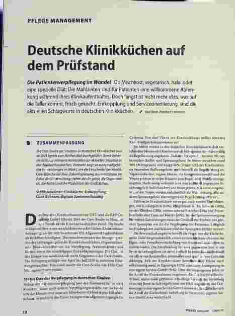 Vorschauseite 1: Deutsche Klinikküchen auf dem Prüfstand