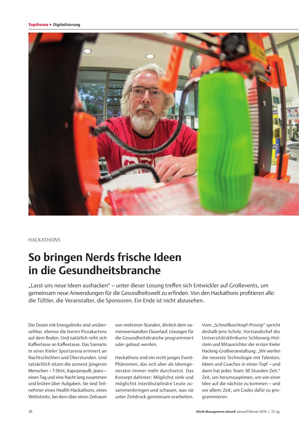 Vorschauseite 1: Hackathons: So bringen Nerds frische Ideen in die Gesundheitsbranche