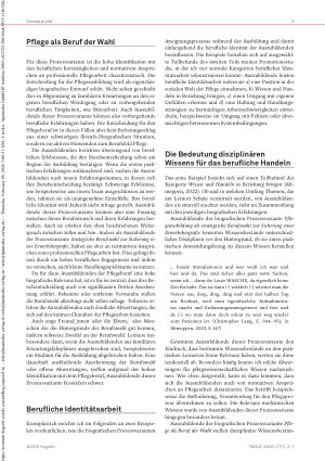 Vorschauseite 3: Eine berufliche Identität entwickeln Biografische Lernund Bildungsprozesse während der Pflegeausbildung
