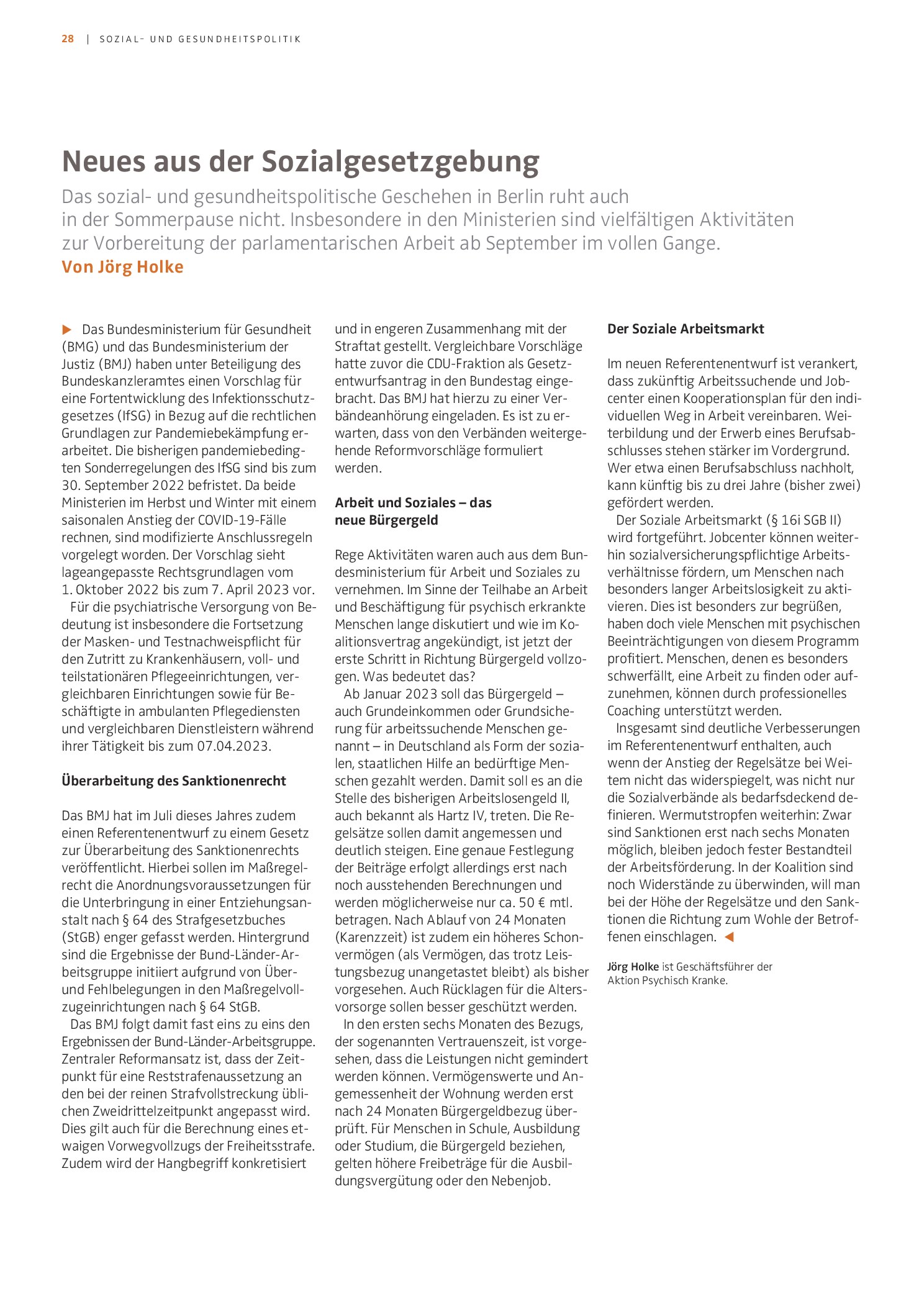 Vorschauseite 1: Neues aus der Sozialgesetzgebung