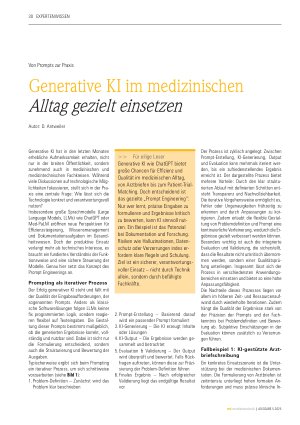 Vorschauseite 1: Von Prompts zur Praxis Generative KI im medizinischen Alltag gezielt einsetzen