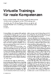 Vorschauseite 1: Virtuelle Trainings für reale Kompetenzen