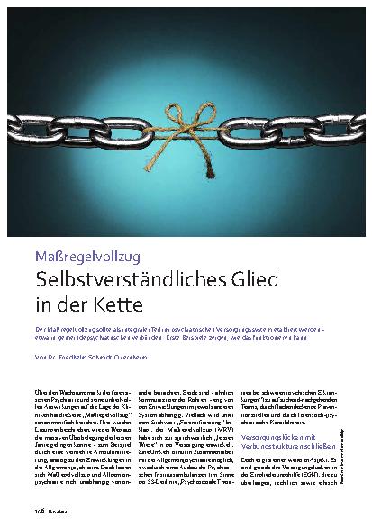 Vorschauseite 1: Maßregelvollzug Selbstverständliches Glied in der Kette