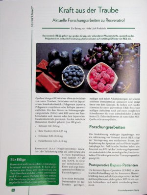 Vorschauseite 1: Kraft aus der Traube Aktuelle Forschungsarbeiten zu Resveratrol
