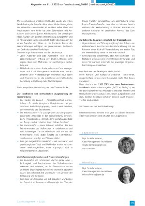 Vorschauseite 2: Ideen für die Gestaltung der zertifizierten Weiterbildung – Case Management nachhaltig umsetzen
