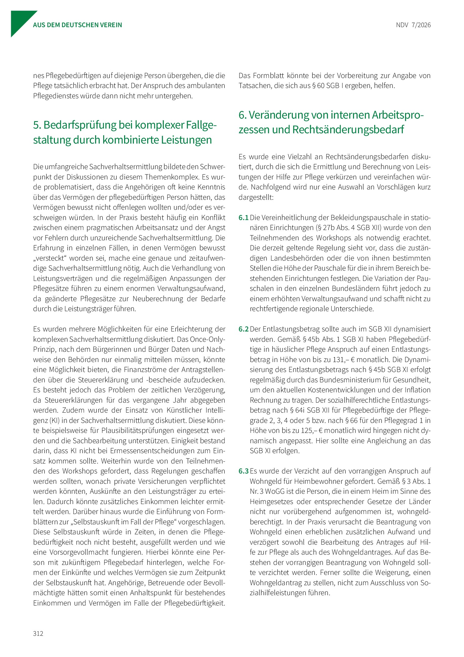 Vorschauseite 4: Wie können Leistungen für Hilfe zur Pflege mit weniger bürokratischem Aufwand erbracht werden? Ergebnisse eines Expertenworkshops des Deutschen Vereins