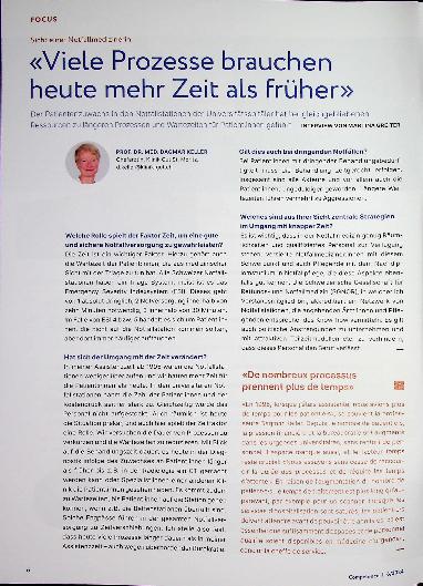 Vorschauseite 1: "Viele Prozesse brauchen heute mehr Zeit als früher. "