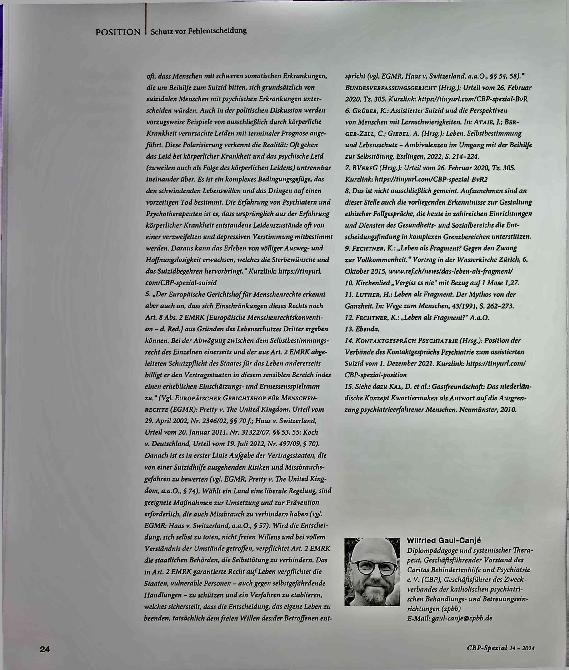 Vorschauseite 6: Suizidprävention setzt echte Inklusion voraus.