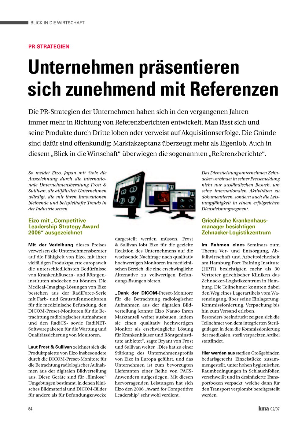 Vorschauseite 1: Unternehmen präsentieren sich zunehmend mit Referenzen