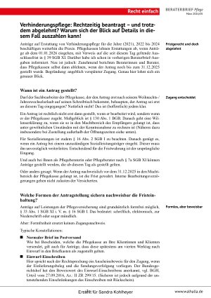Vorschauseite 3: Beraterbrief Pflege Heft 5-2026