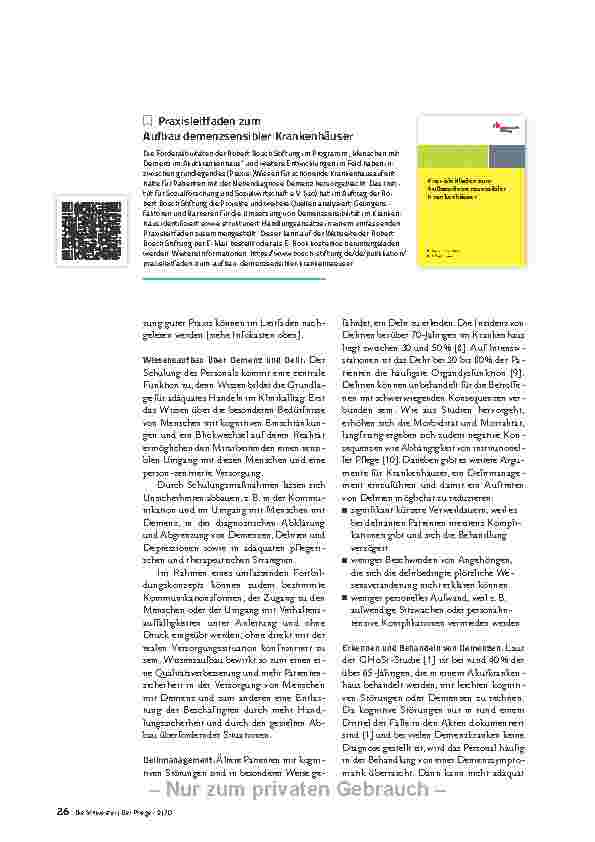 Vorschauseite 3: KRANKENHÄUSER DEMENZSENSIBEL AUSRICHTEN