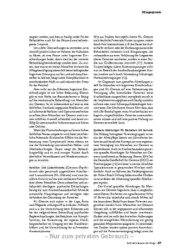 Vorschauseite 4: KRANKENHÄUSER DEMENZSENSIBEL AUSRICHTEN