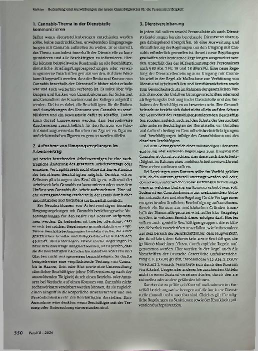 Vorschauseite 4: Bedeutung und Auswirkungen des neuen Cannabisgesetzes für die Personalratstätigkeit