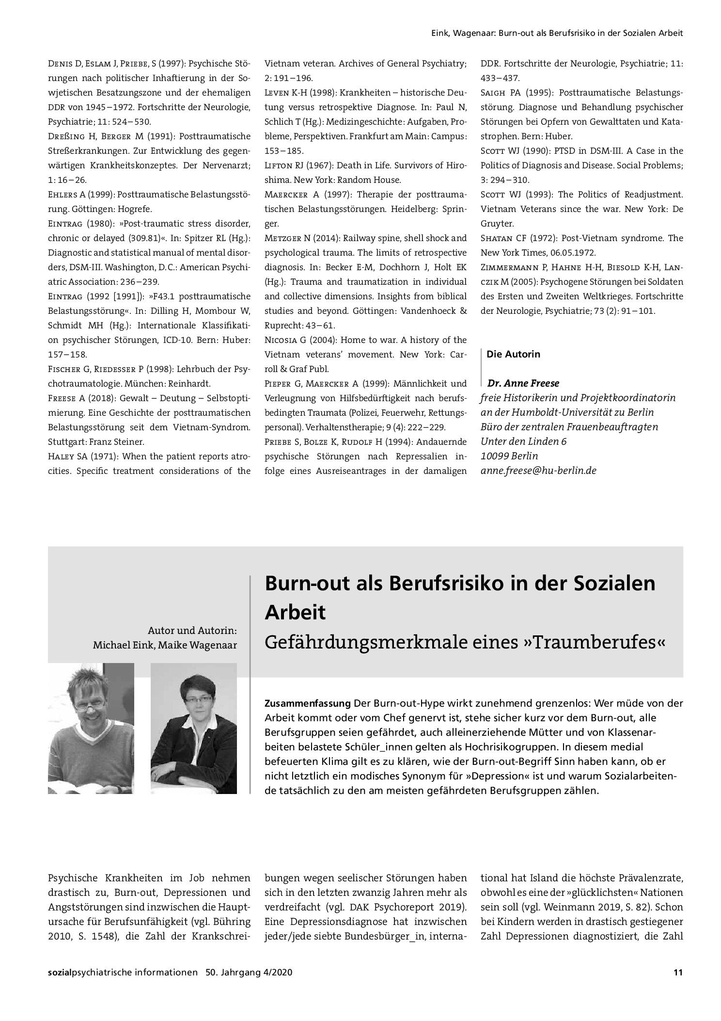 Vorschauseite 6: Von der Geschichte lernen. Zur Historizität und Wandelbarkeit der Posttraumatischen Belastungsstörung und den Implikationen für das Diagnostizieren