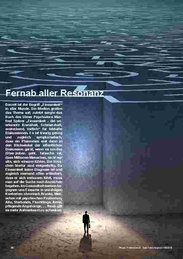 Vorschauseite 1: Fernab aller Resonanz