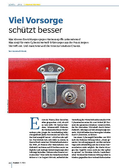 Vorschauseite 1: Viel Vorsorge schützt besser