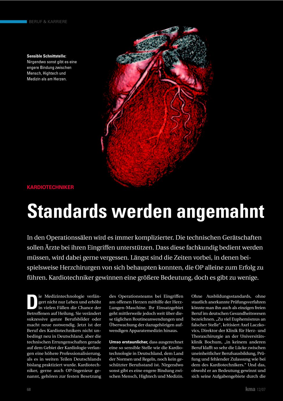 Vorschauseite 1: Standards werden angemahnt