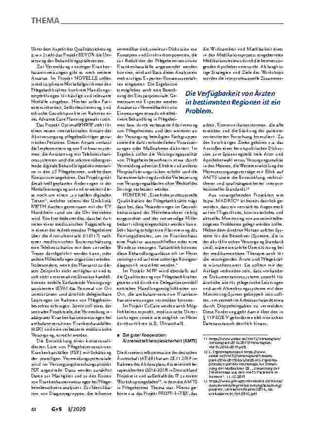 Vorschauseite 6: Transfergruppe Pflegeheimversorgung – Koordinaten zu einer neuen Versorgungsform verbinden