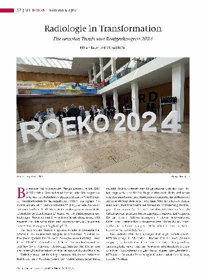 Vorschauseite 1: Radiologie in Transformation: Die neuesten Trends vom Röntgenkongress 2024