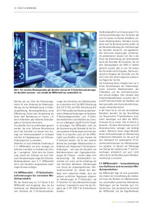 Vorschauseite 2: Novellierung der MPBetreibV – Anforderungen an Software und vernetzte Medizinprodukte