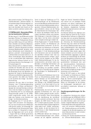 Vorschauseite 4: Novellierung der MPBetreibV – Anforderungen an Software und vernetzte Medizinprodukte
