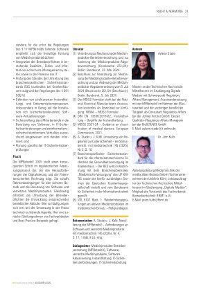 Vorschauseite 5: Novellierung der MPBetreibV – Anforderungen an Software und vernetzte Medizinprodukte