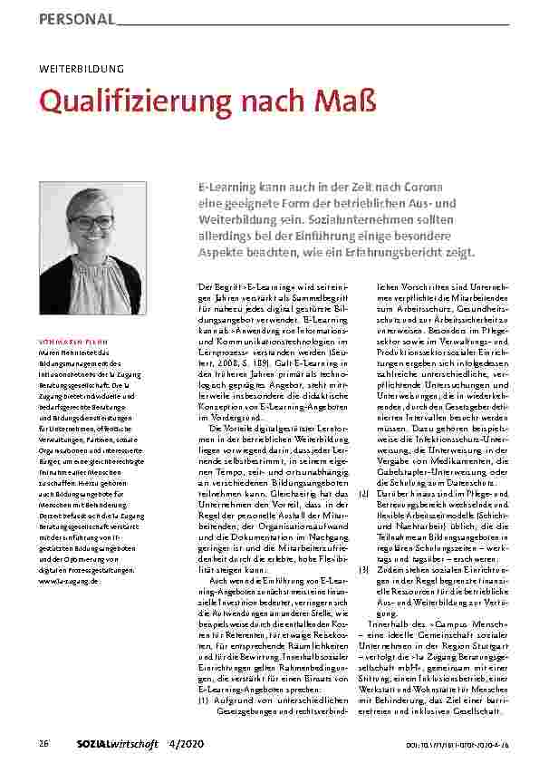 Vorschauseite 1: WEITERBILDUNG Qualifizierung nach Maß
