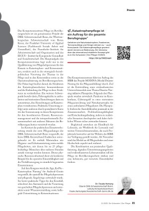 Vorschauseite 2: Disaster Nursing: Wo steht Deutschland?