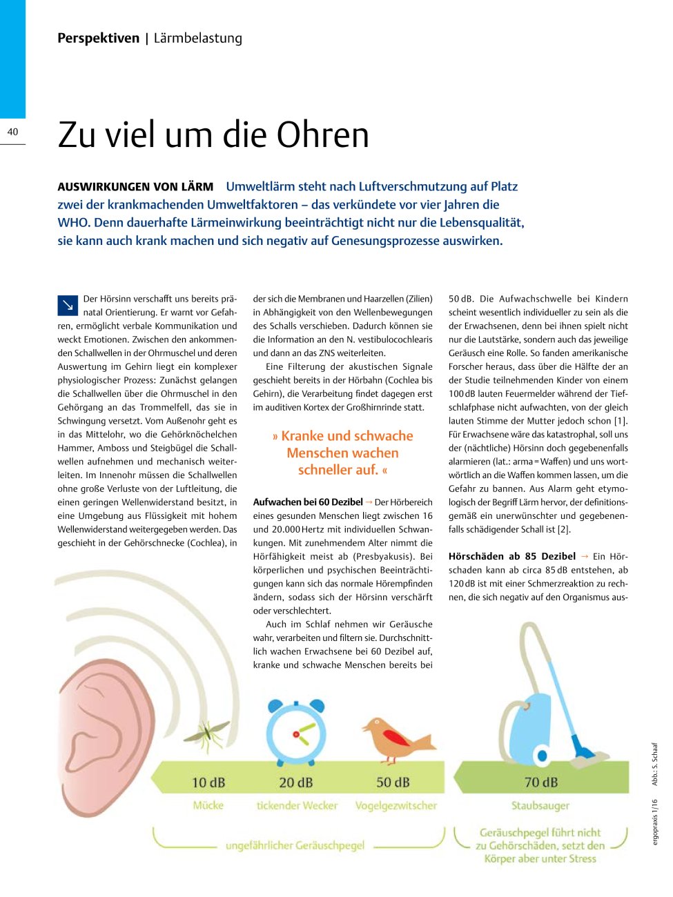 Vorschauseite 1: Zu viel um die Ohren ? Auswirkungen von Lärm