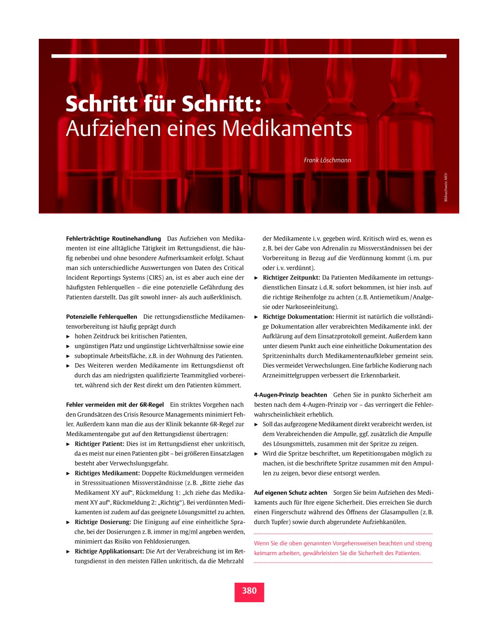 Vorschauseite 1: Schritt für Schritt: Aufziehen eines Medikaments