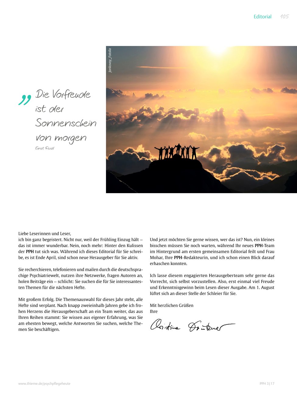Vorschauseite 1: Editorial
