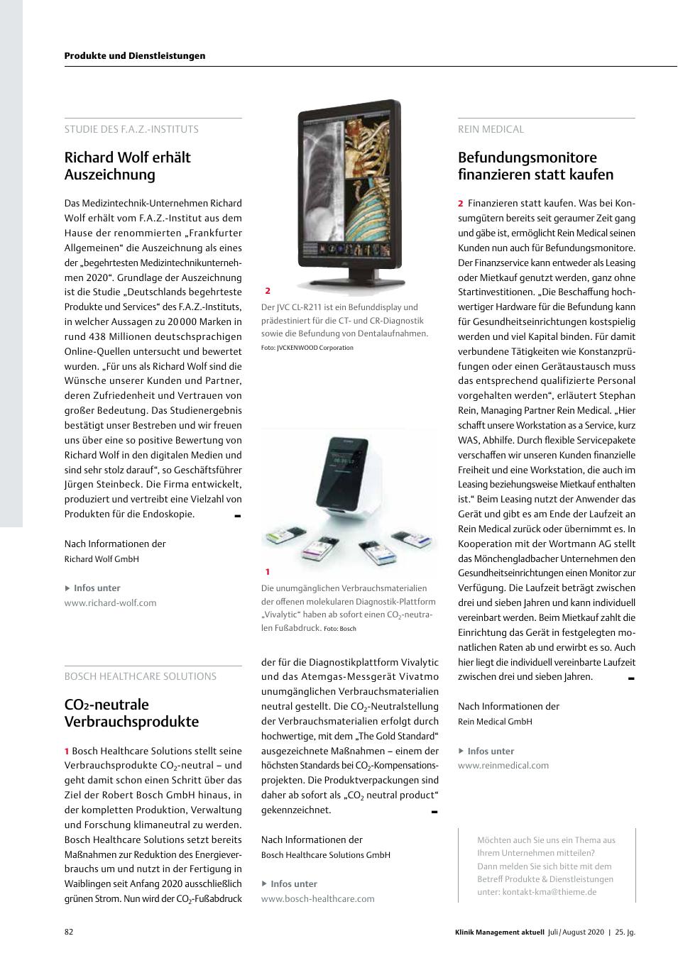 Vorschauseite 1: Bosch Healthcare Solutions: CO2-neutrale Verbrauchsprodukte