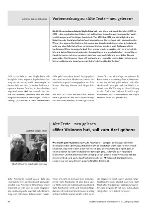Vorschauseite 1: Alte Texte – neu gelesen »Wer Visionen hat, soll zum Arzt gehen«