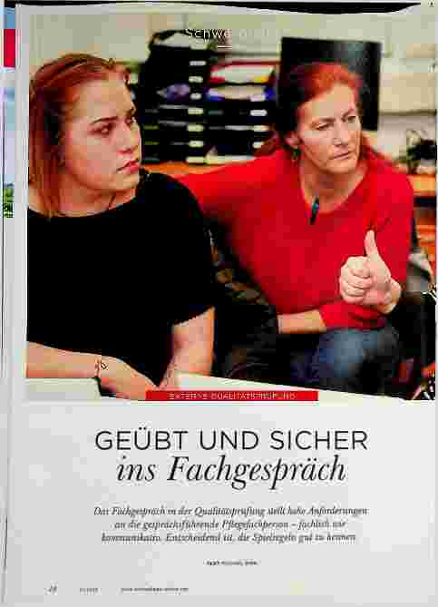 Vorschauseite 1: GEÜBT UND SICHER ins Fachgespräch